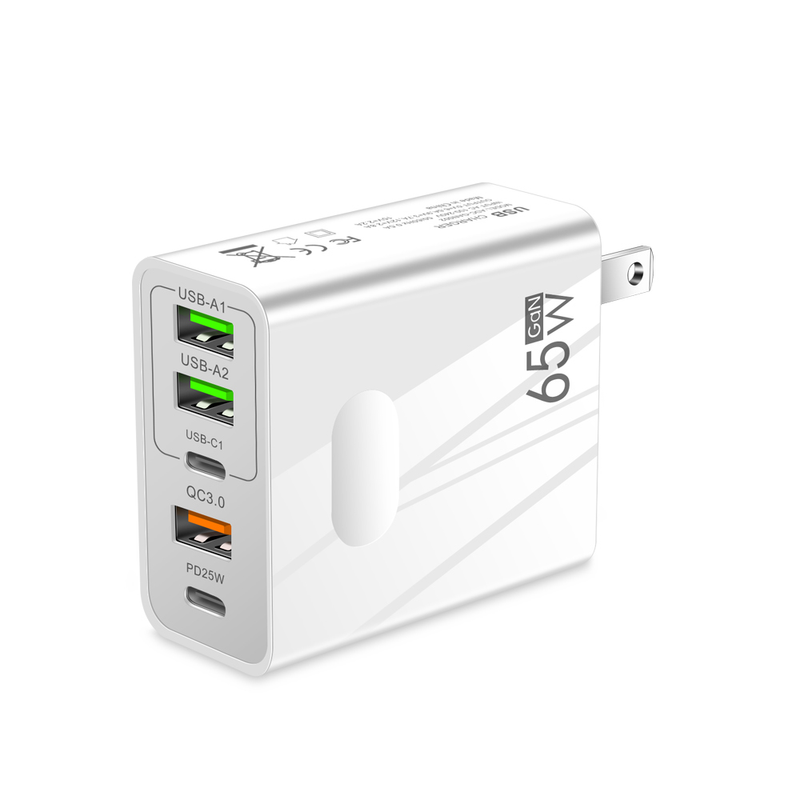 USB 65W char GaN fast char tipo C adatto per iPhone 14 Samsung Xiaomi adattatore per cellulare portatile_voghion.com