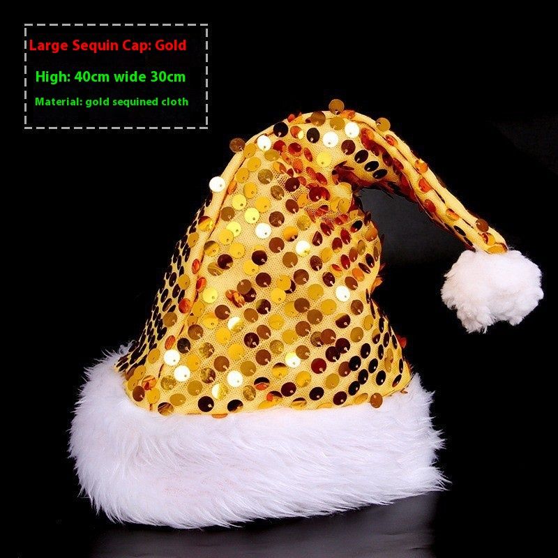 Produtos decorativos lantejoulas Adulto flocando não tecido chapéus de Natal Adereços decorativos de atividade_voghion.com