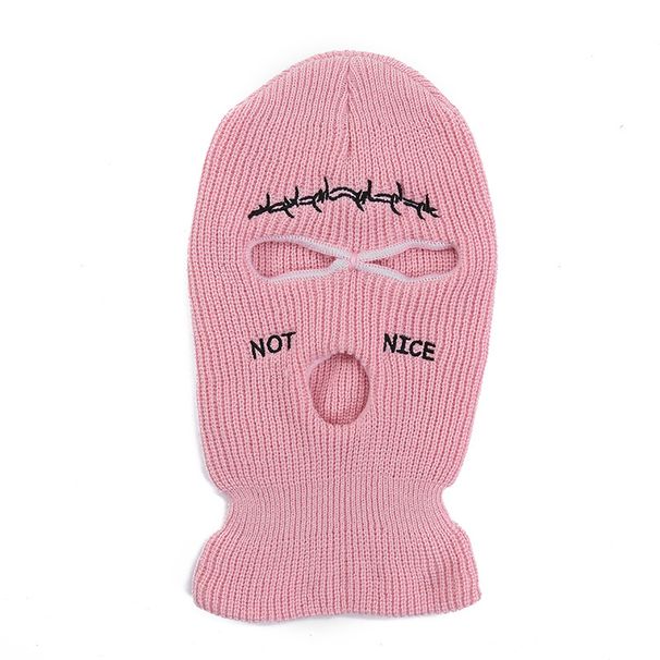 Headgear Solid Color Three Hole Wool Knitted Hat Letter Windproof Men And Women Spot Available Factory Wholesale Sun Protection Breathable_voghion.com