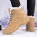 Men's Plus Size 2025 Fall/Winter New Snow Boots, Thickened Warm Cotton-Lined Shoes, Low-Top Boots._voghion.com
