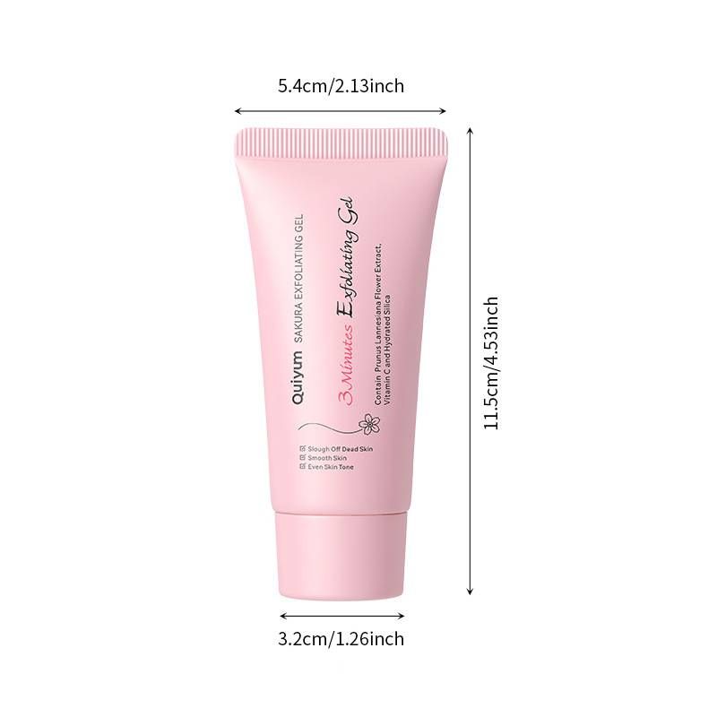 QUIYUM Gel Esfoliante Flor de Cerejeira, 50g (Tubo) - Poros Faciais - Limpeza e Esfoliação_voghion.com