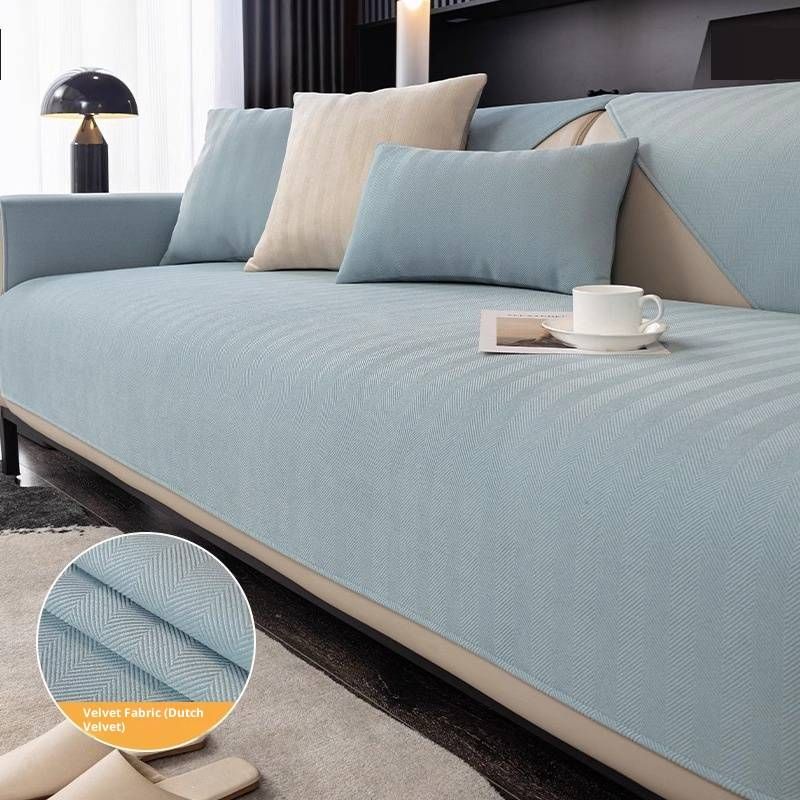 Juego de cojines de chenilla para sofá – Almohadillas antirrayas a rayas para sofás seccionales (varios tamaños y colores)_voghion.com