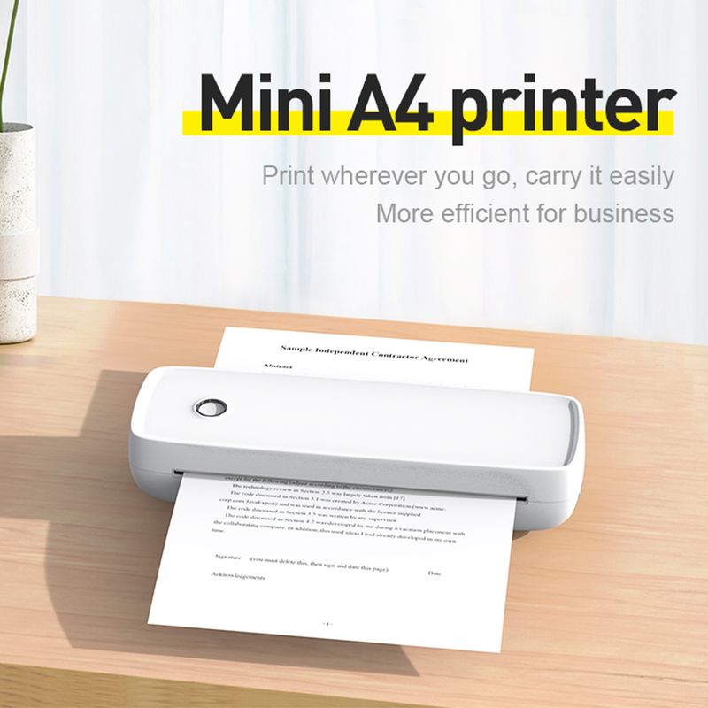 A40 Taşınabilir Termal Yazıcı A4 Kağıt Fotoğraf Yazıcısı USB Bluetooth Doğrudan Transfer Kablosuz Cep Telefonu Yazıcısı IOS Android için_voghion.com