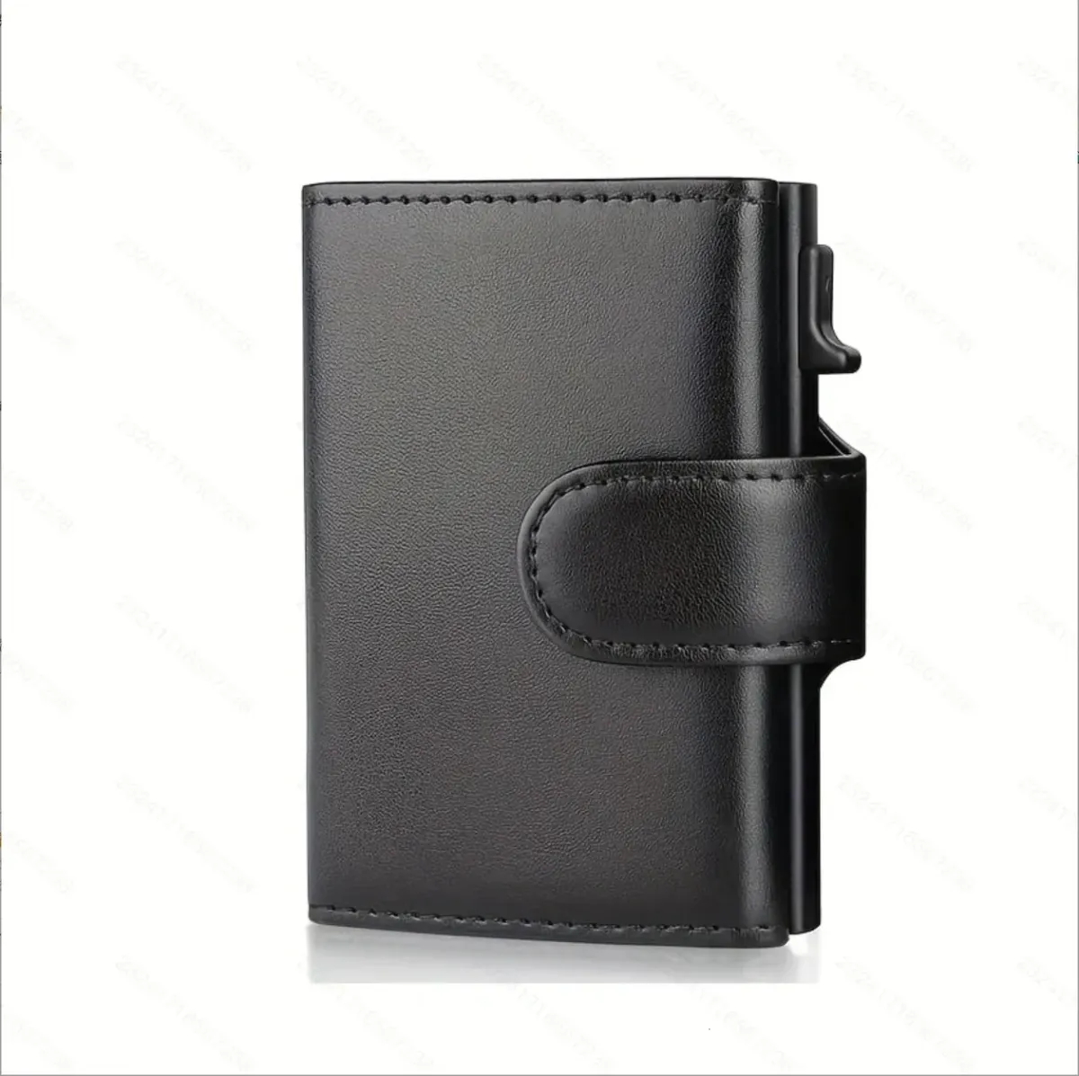 RFID Mini Mens Wallet Automatic Pop-up Card Holder With Coin Pocket 250701_voghion.com