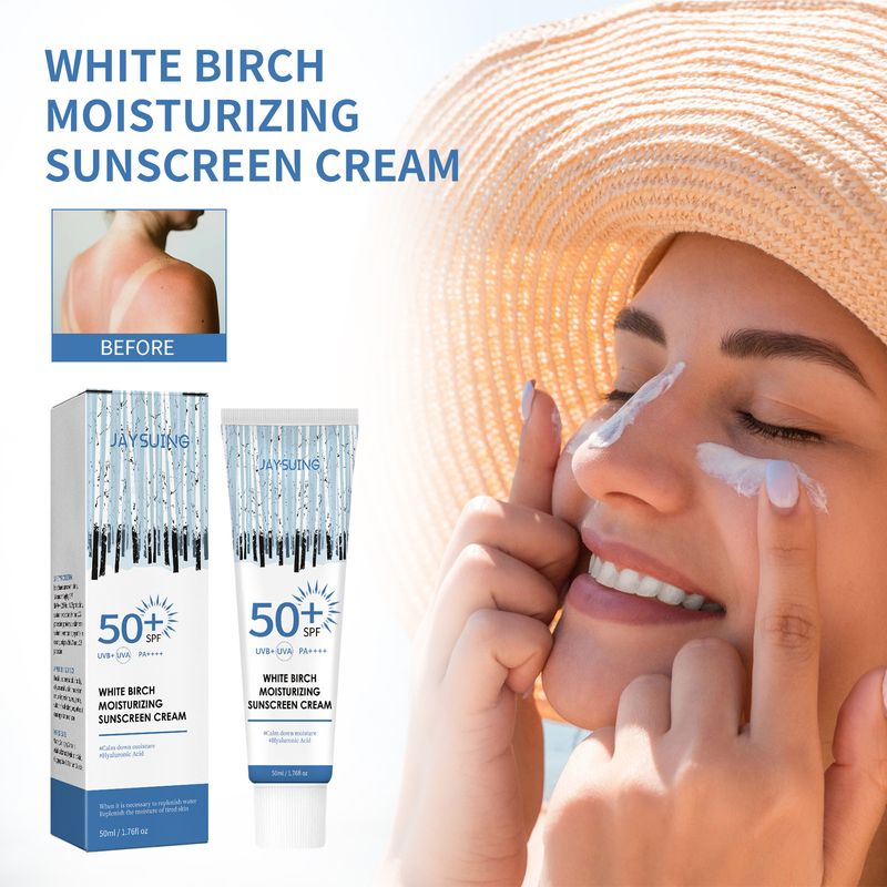 Spf50+ Crema solare idratante Protezione della pelle Trucco rinfrescante Crema solare Crema solare resistente ai raggi UV Crema solare viso Novità_voghion.com