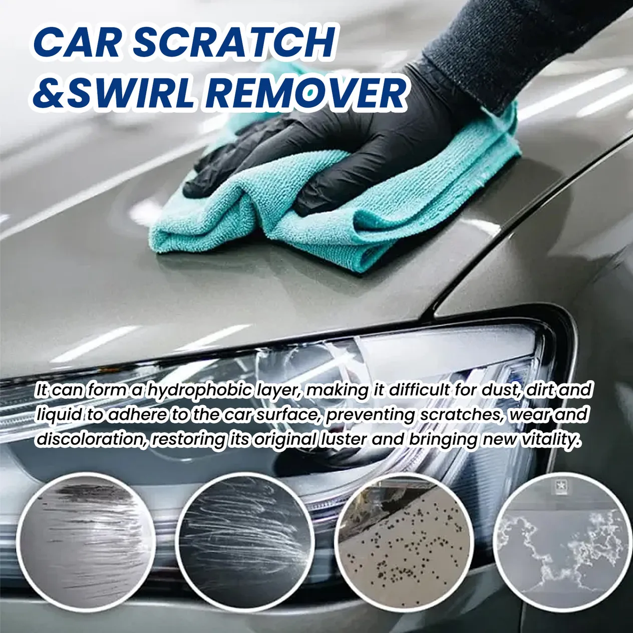 Automašīnu Scratch aerosols Automašīnu krāsas skrāpējums Refinish Pulēšana Atkārtotas tīrīšanas un kopšanas aerosols_voghion.com