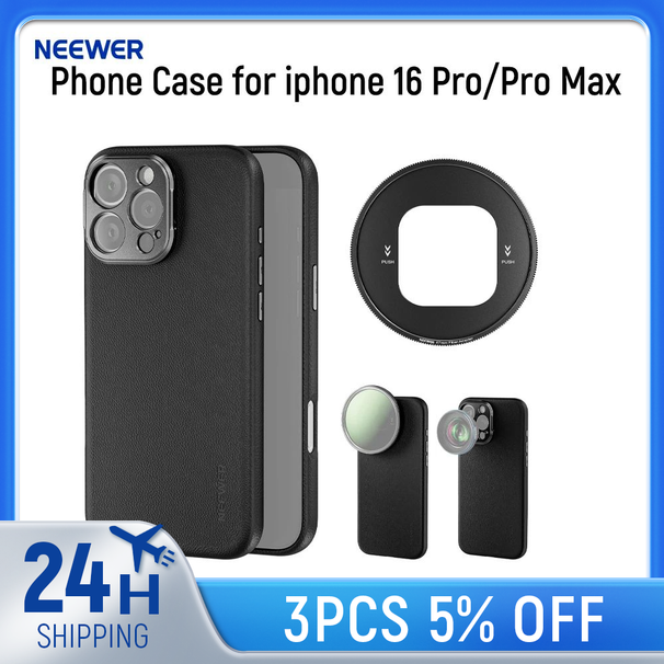 Newer Phone For IPhone 16 Pro/Pro Max, TPU/PC Protective Duty Case With 17mm Lens Mounts, 67mm Filter Adapter_voghion.com