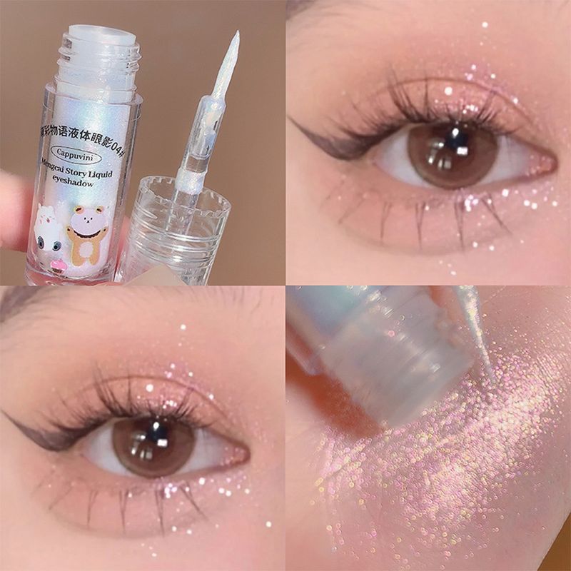 Eyeliner liquide imperméable, 4 couleurs, diamant scintillant, fard à paupières scintillant, stylo Eyeliner métallique brillant, Beau pour les yeux_voghion.com