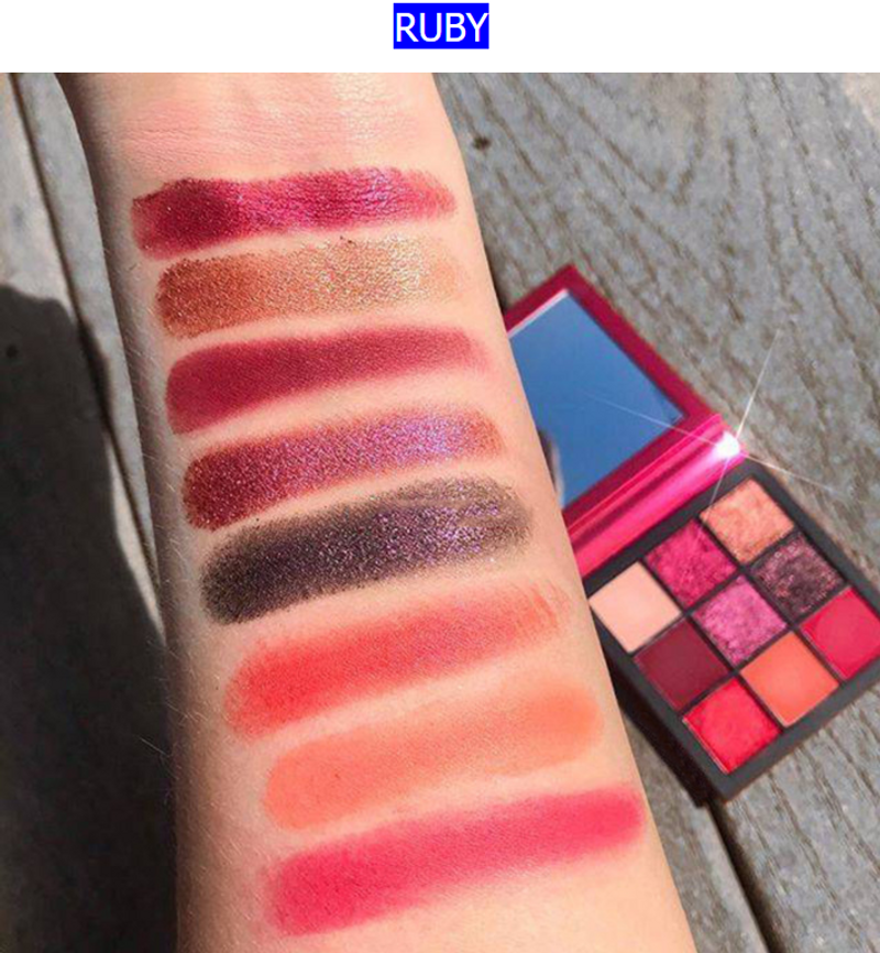 Jaunas 9 krāsu acu ēnas Pearlescent Smoky Eye ēnas deviņu krāsu dimanta acu ēnu paliktnis_voghion.com