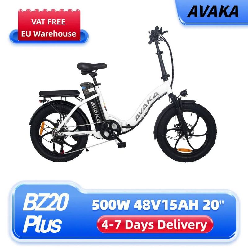 Bici elettrica pieghevole da città AVAKA BZ20 PLUS 20" Step-Thru Motore 500W Batteria 48V 15Ah_voghion.com