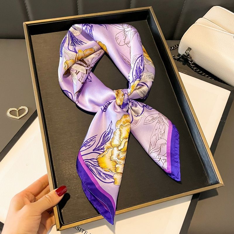 New Printed 70 Silk High-end Square Spring And Summer Thin Versatile Scarf, Tied Hair Scarf For Women_voghion.com