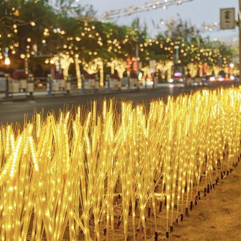 LED-Weizengrasleuchten für den Außenbereich – 10er-Pack Solar- und Plug-in-Dekorative Rasenleuchten, Warmweiß (200 K), IP43 wasserdicht, für den Garten_voghion.com