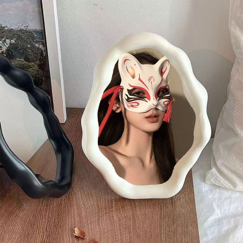 MDD Fox God Girl Ancient National Style Painted Ball Bar Half Face Dress Up Mask_voghion.com