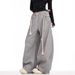 Men's Clothing Style Trendy Retro Sports Pants Women's Wide Leg Scimitar Pants Spring And Autumn New Loose Casual Sweatpants Straight Mopping Pants_voghion.com