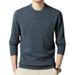 Pure Autumn Winter Puyuan New High-end Base Layer Middle-aged Round Neck Warm Thickened Wool Sweater For Men_voghion.com