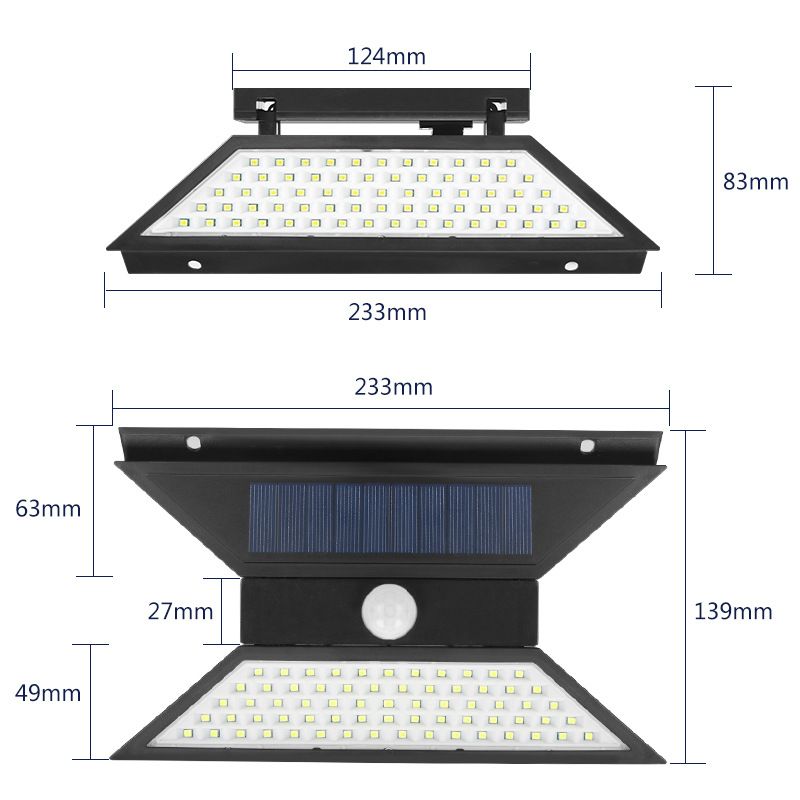 Solar Motion Sensor Wall Light, 67 LED Outdoor Waterproof Lighting For Garden, Yard, Pathway – Energy-Efficient & Weatherproof_voghion.com