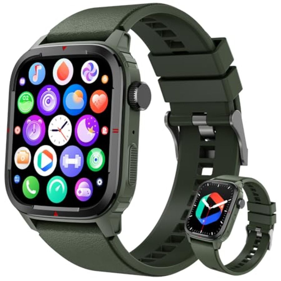 Montre connectée de sport électronique de 1,8 pouce, compatible avec les téléphones iOS et Android, moniteur d'oxygène dans le sang et de fitness._voghion.com