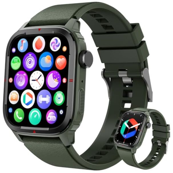 Montre connectée de sport électronique de 1,8 pouce, compatible avec les téléphones iOS et Android, moniteur d'oxygène dans le sang et de fitness._voghion.com