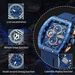 Men Watch With 47mm Large Dial Timing Multifunctional Clock Fashionable Silicone Strap Military Sports Watch For Men_voghion.com