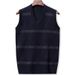 Men's Knitted Vest Sweater - Sleeveless Pullover Winter Warm Polyester V-Neck Slim Fit Casual Layering_voghion.com