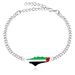 Bracciale con bandiera di Gaza in acciaio inossidabile, unisex, versatile, per la Palestina_voghion.com