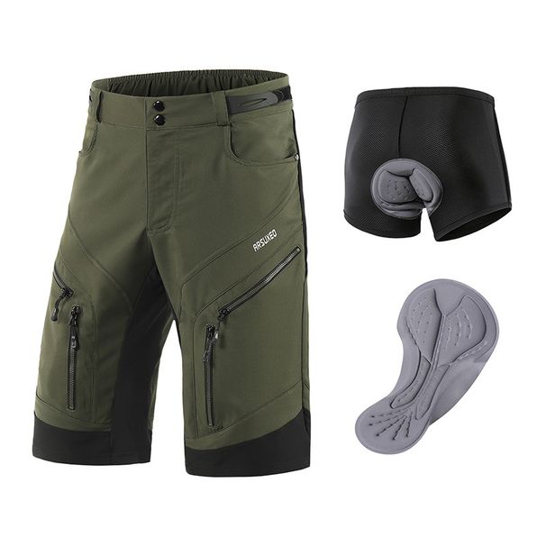 NOKO-ARSUXEO Outdoor fietsbroek Fietsbroek Pak Afneembare waterdichte Multi-ritszak Ademende transpiratiebroek Heren_voghion.com