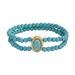 Elastic Double Layer Pearl Banquet Elegant Business Beaded Turquoise Anklet Foot Jewelry_voghion.com