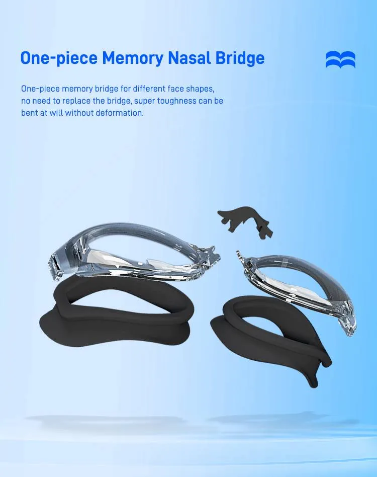 Liela rāmja Mya brilles, ūdensnecaurlaidīgas, pret miglu izturīgas, pret ultravioleto starojumu izturīgas HD caurspīdīgas lēcas peldēšanas brilles_voghion.com