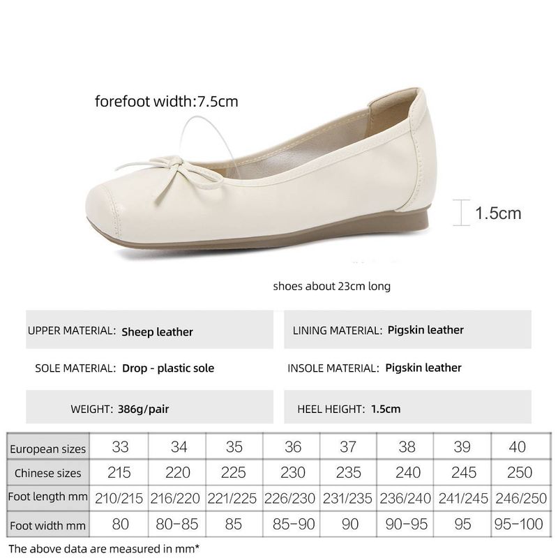 cameido [Soft Sole and Soft Upper] Women's 2025 Vintage Bow - adorned Flat Ballet Flats with Square Toe and Low - cut Design_voghion.com