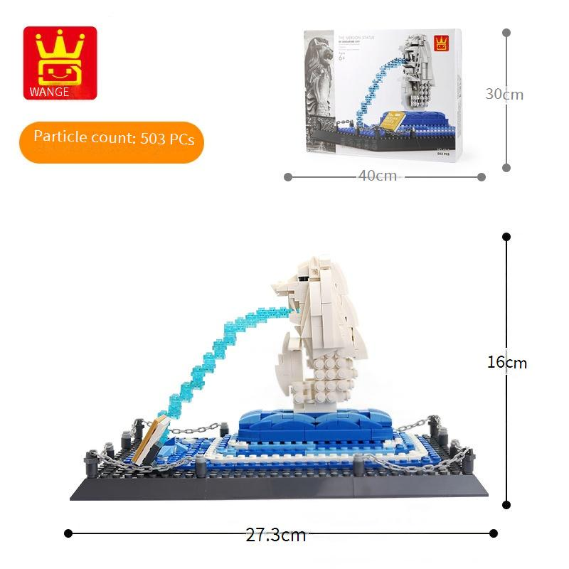 Jouets de construction Blocs de construction à petites particules Construction du monde Modèle tridimensionnel de Tiananmen Assemblage intelligent Jouets d'assemblage_voghion.com