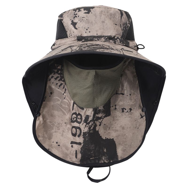 SunShield Pro 360° Full Face & Neck Protection Hat - UPF 50+ Detachable Face Mask With Mosquito Net For Fishing/Hiking_voghion.com