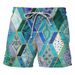 2024 Nieuwe grensoverschrijdende mode retro patroon 3D geprinte strandbroek losse casual comfortabele heren strand shorts_voghion.com