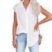 Women's Clothing New Solid Color Single Breasted Lapel Shirt Sleeveless Loose Top_voghion.com