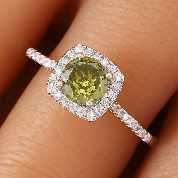 Anelli Nuovo Anello Aperto Super Flash con Micro Intarsi in Zircone per Donna Anello Regolabile Quadrato Leggero di Lusso_voghion.com