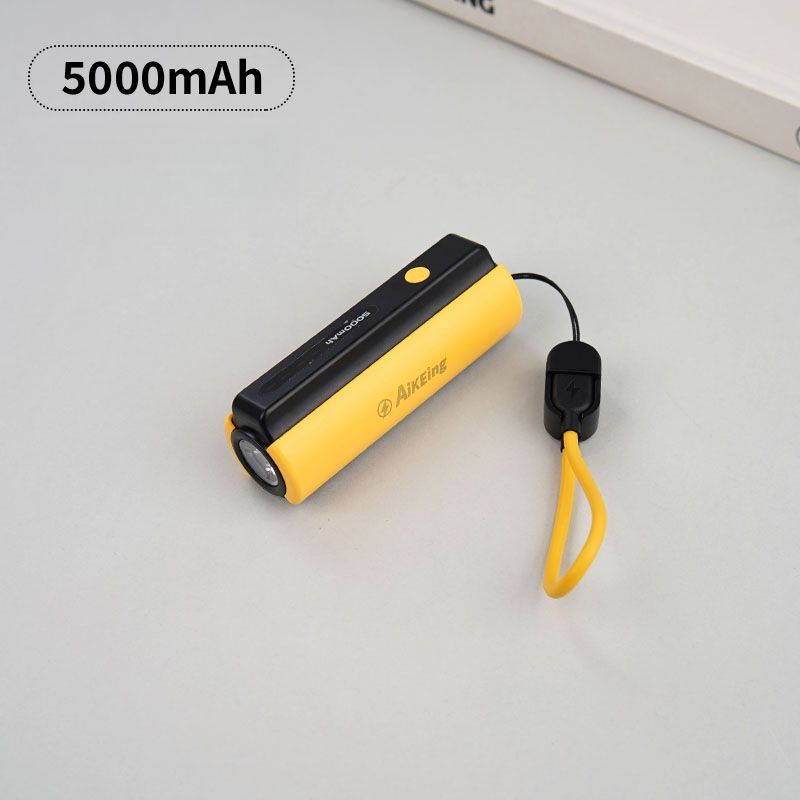 Mini Power Bank a capsula da 5000 mAh | Design a bastoncino di gelato con torcia e porta di tipo C_voghion.com