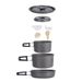 Outdoor Camping Topf Set 3 4 Personen Kochgeschirr Set Camping Tragbarer Topf Klapp Picknick Selbstfahrendes Geschirr DS300_voghion.com
