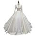ChicShe ChicShe Vintage High-End Heavy Craft Abito a maniche lunghe in raso 2025 Nuovo elegante abito da sposa con gonna a sbuffo_voghion.com