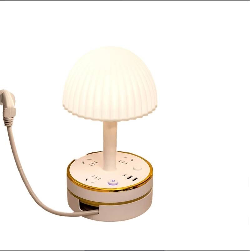 Augenschutz Nachttischlampenfassung Integrierte Schlafzimmer-Multifunktions-LED-Tischlampe USB-Aufladung Kleine Nachtlampe Kinder schlafen Nachtgebrauch_voghion.com