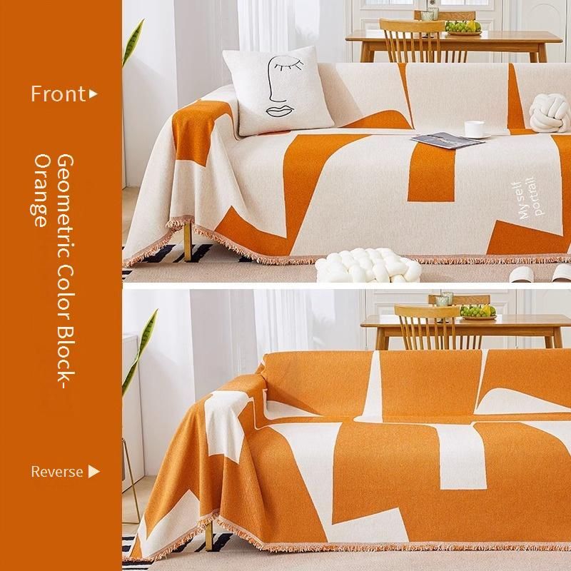 Home Textile Sofa Towel Simple Modern Geometric Block Minimalist Sofa Cover Sofa Cushion Cloth Non Slip Four Seasons Universal_voghion.com