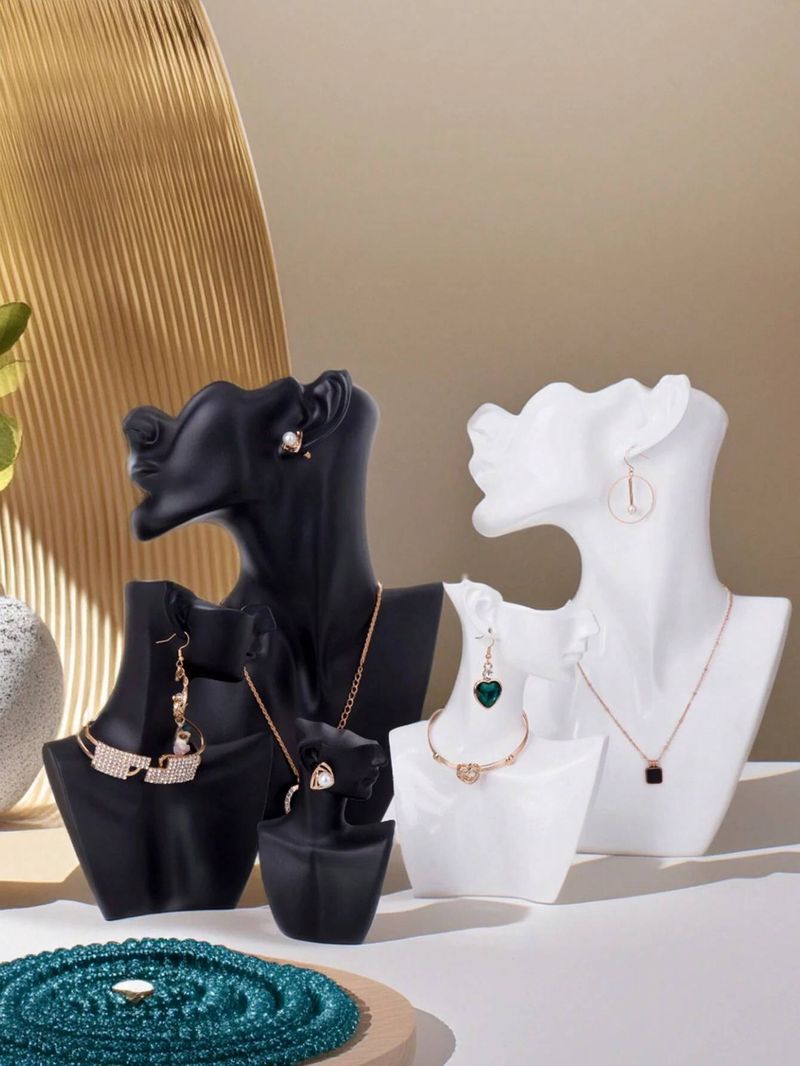 1pc Creative European Style Resin Mannequin Head Jewelry Display Stand, Used For Daily Storage Of Women's Jewelry Like Earrings, Necklaces, Pendants_voghion.com
