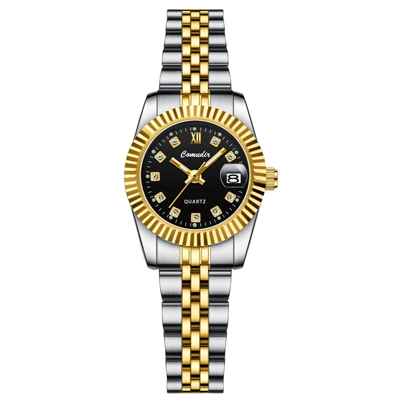 Nuevos relojes para parejas para hombres y mujeres: un par de relojes de cuarzo impermeables con calendario luminoso_voghion.com