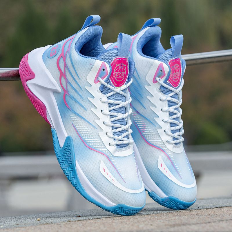 LazyZoom New Style Student Ice Silk Mesh High-top Basketball Soft Sole Running Men's Casual Sports Shoes_voghion.com