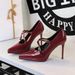 Pedicure Thin Women's Shoes Thin Heel High Heel Light Mouth Pointed Suede Single Shoes High Heels_voghion.com