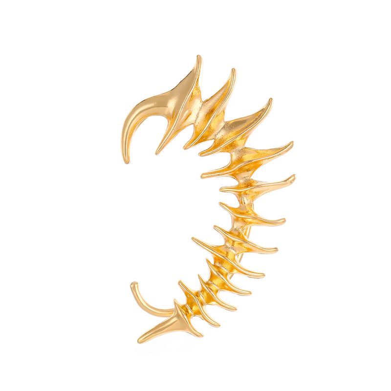  Cyberpunk Clip de oreja esqueleto Spike Metal Unisex INS para Mujeres Hombres pareja pendiente joyería regalo_voghion.com
