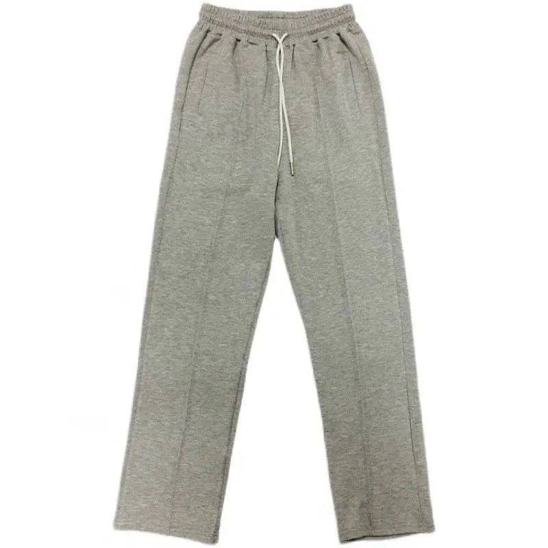 Vêtements pour hommes Pantalons de sport droits Pantalons décontractés blancs pour hommes Pantalons à jambes larges Pantalons de survêtement pour printemps et automne_voghion.com