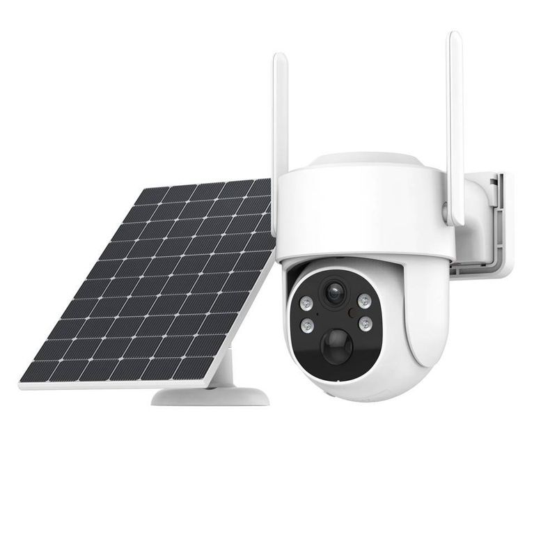 Câmera de segurança solar sem fio alimentada por bateria 2K HD visão noturna colorida baixo consumo de energia visualização remota móvel_voghion.com