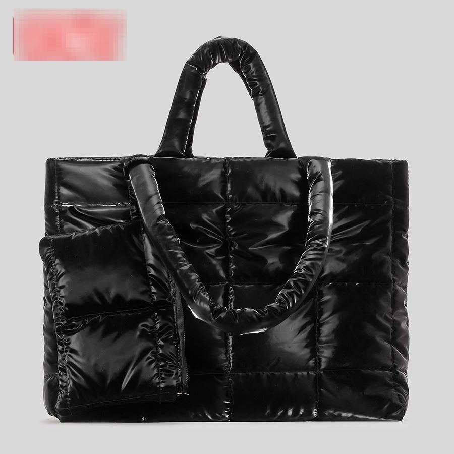 Quilted Puffer Tote Bag For Women - Large Capacity Soft Cloud Shoulder Bag With Nylon Exterior, Lightweight & Stylish Handbag For Travel & Daily Use_voghion.com
