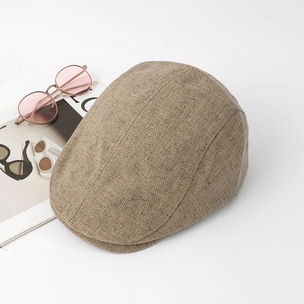 Unisex Stilvolle Vintage Khaki Front Hut Damen lässig einfache Straßenmaler Zeitungsjunge Hut_voghion.com