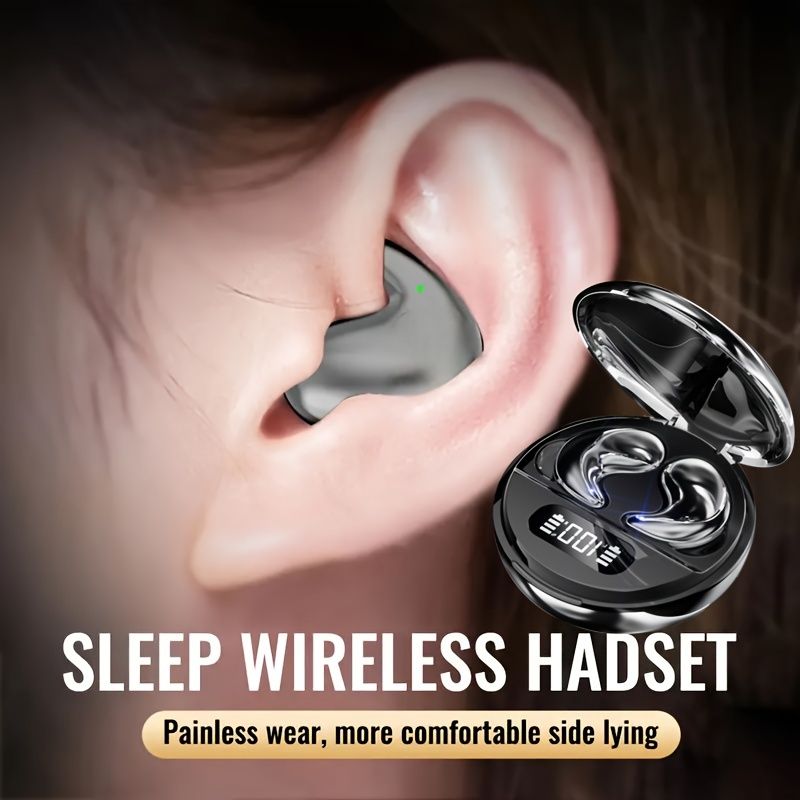 MOZC Stealth 3D Sound Wireless Earbuds - Ultra-Thin, Low Latency, Dual Noise Cancelling, Sweat-Resistant, In-Ear Sports Headphones for Gaming_voghion.com