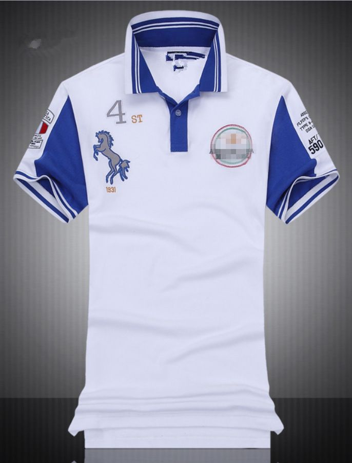 Yaz mavi kısa kollu tek parça yırtmaçlı düz renk yazlık sıradan gündelik pamuklu erkek giyim_voghion.com